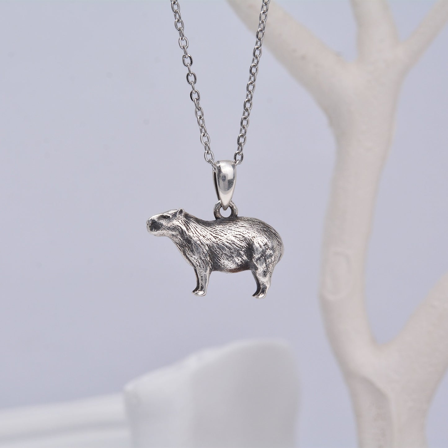 Capybara 925 Sterling Silver Necklace