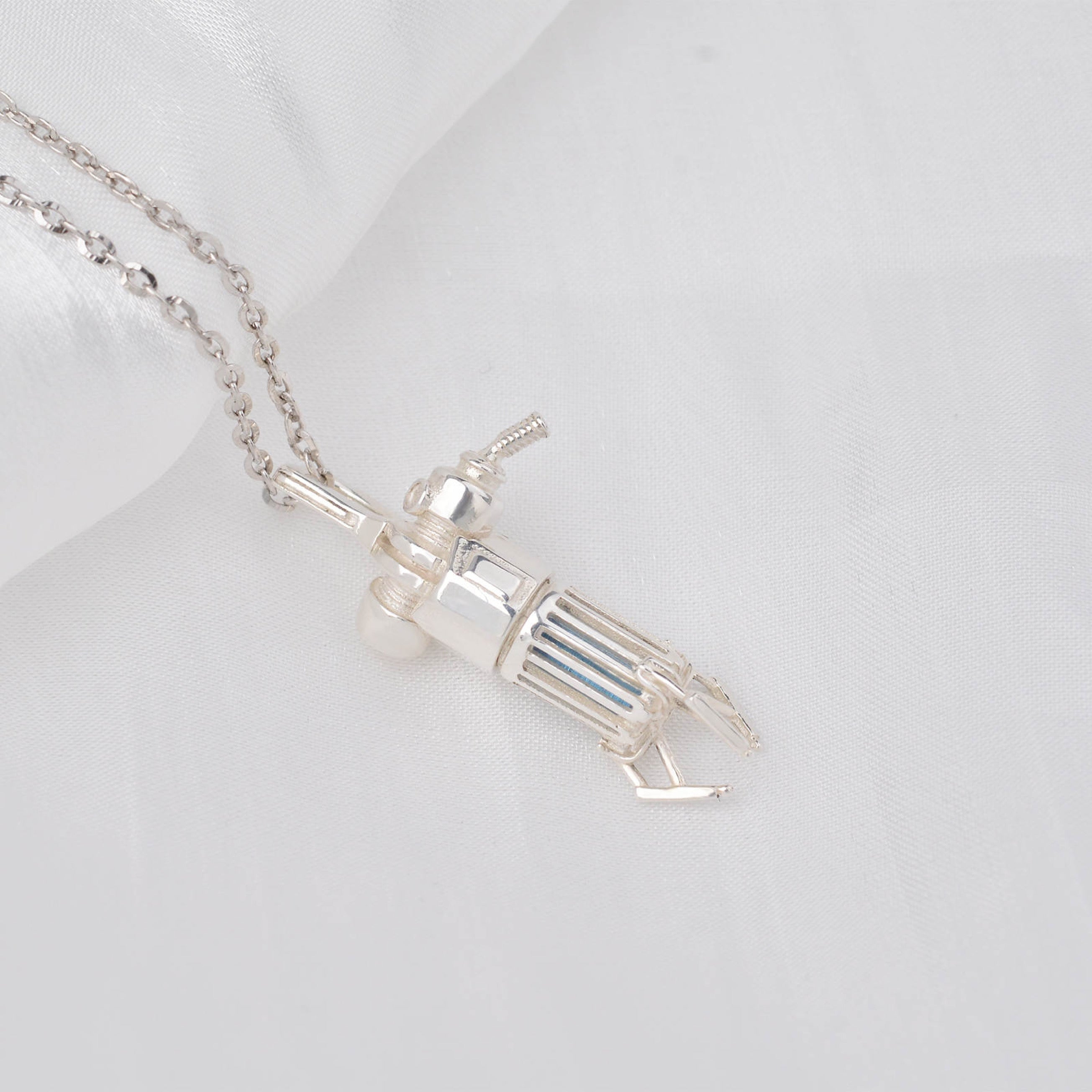 925 Fancy Silver Gun Revolver Pendant Pentacle necklace jewelry Art A2 – JK  Silver